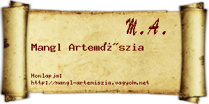 Mangl Artemíszia névjegykártya